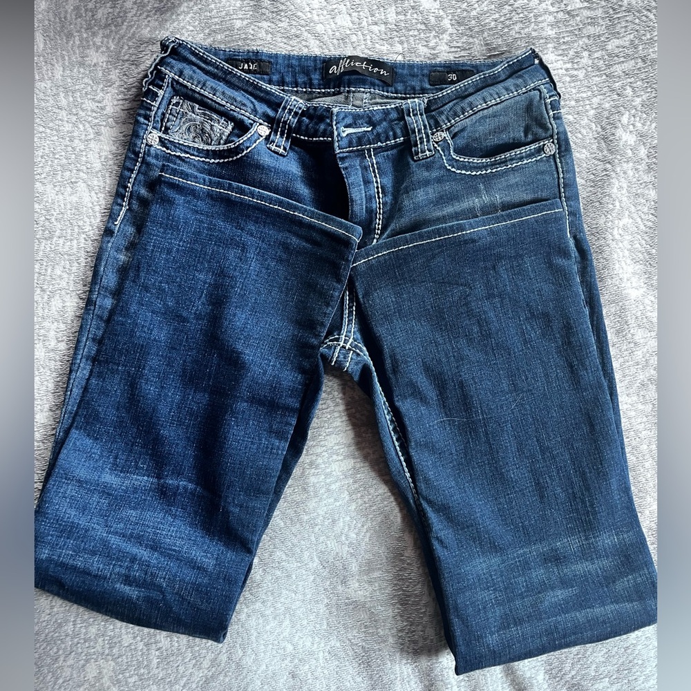 Women’s Affliction Jade bootcut size 30.